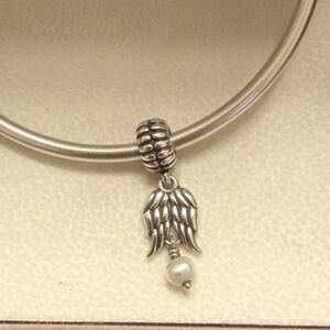 Pandora Guardian Angel Wings Pearl Drop Charm